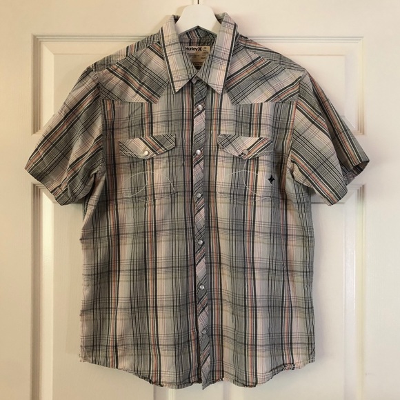 Hurley Shirts Mens Hurley Short Sleeve Button Down Shirt Poshmark